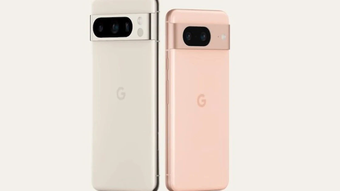 Pixel 8 phones side by side