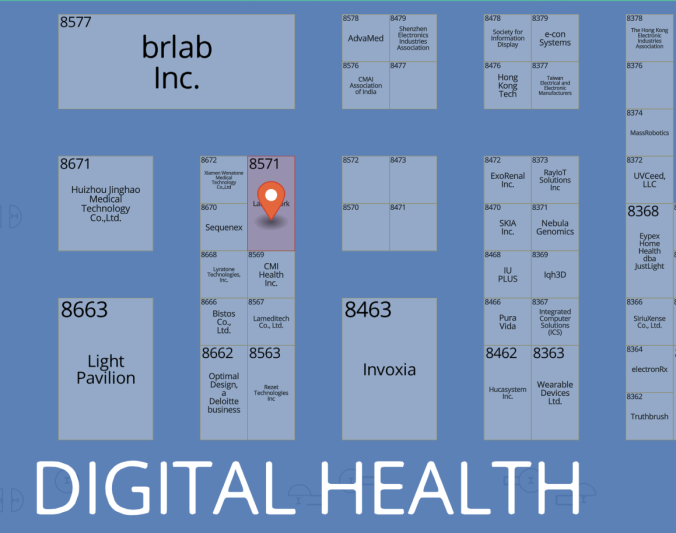 Map location of LatticeWork on CES show floor 2024