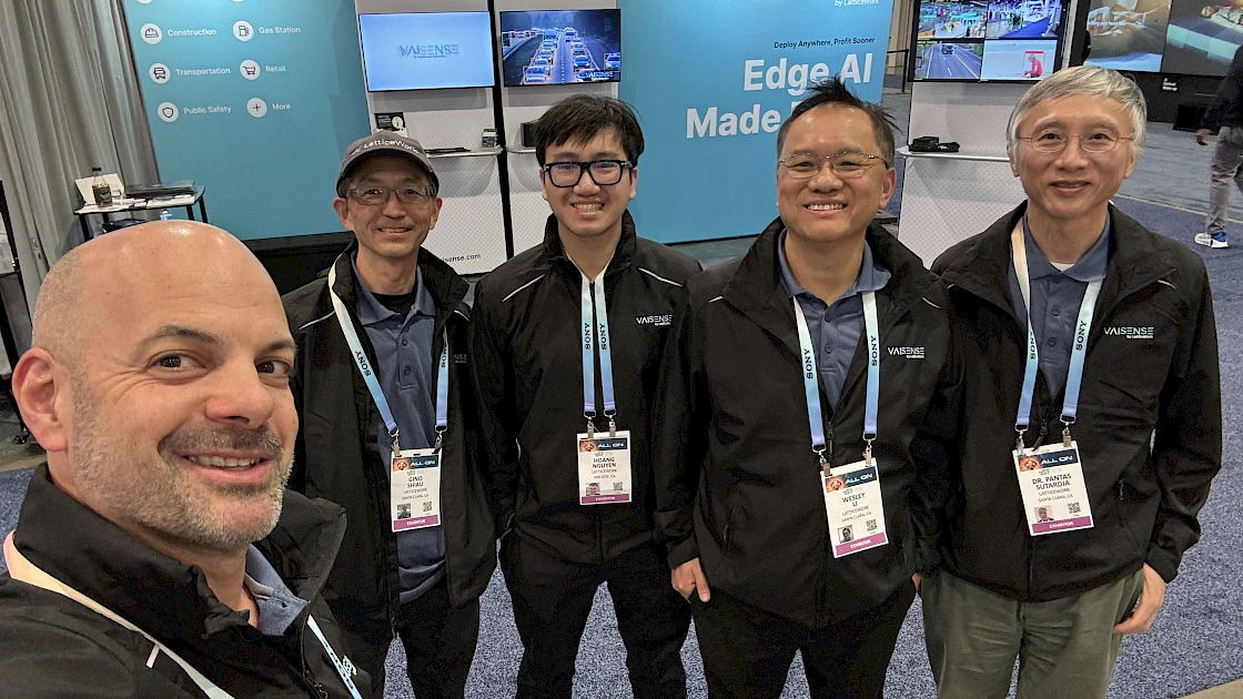 The LatticeWork team showing off VAISense at CES 2024 in Las Vegas, NV